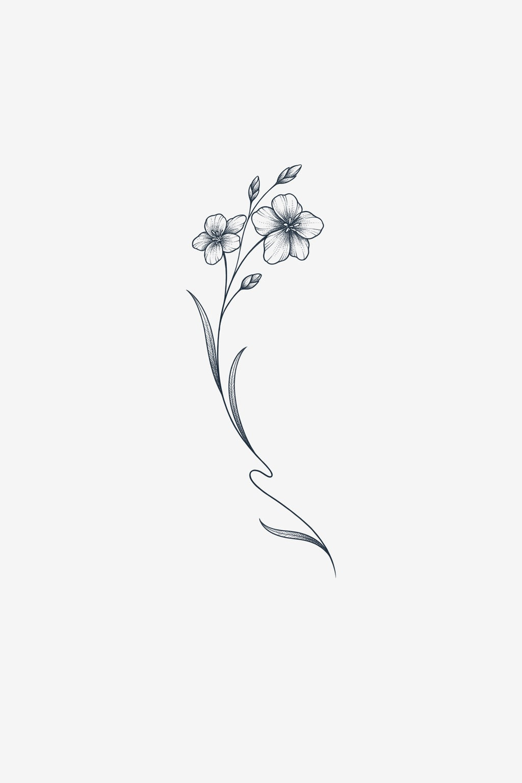 Adiere Florală - tatuaj temporar Inklabs
