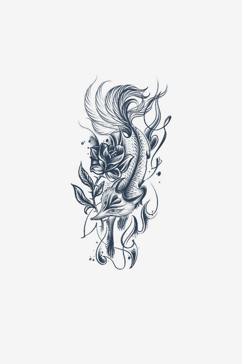 Fox and flower