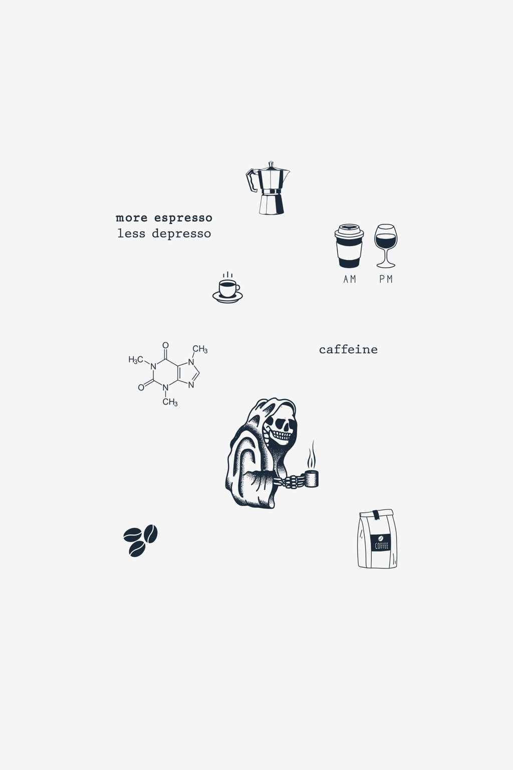 Set Cofeină - tatuaj temporar Inklabs