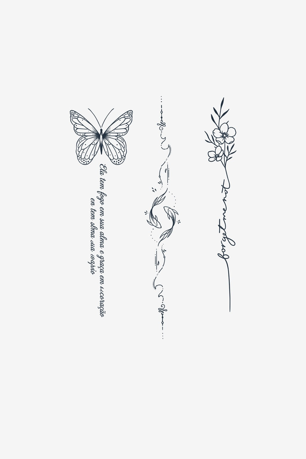 Trio Delicat - tatuaj temporar Inklabs