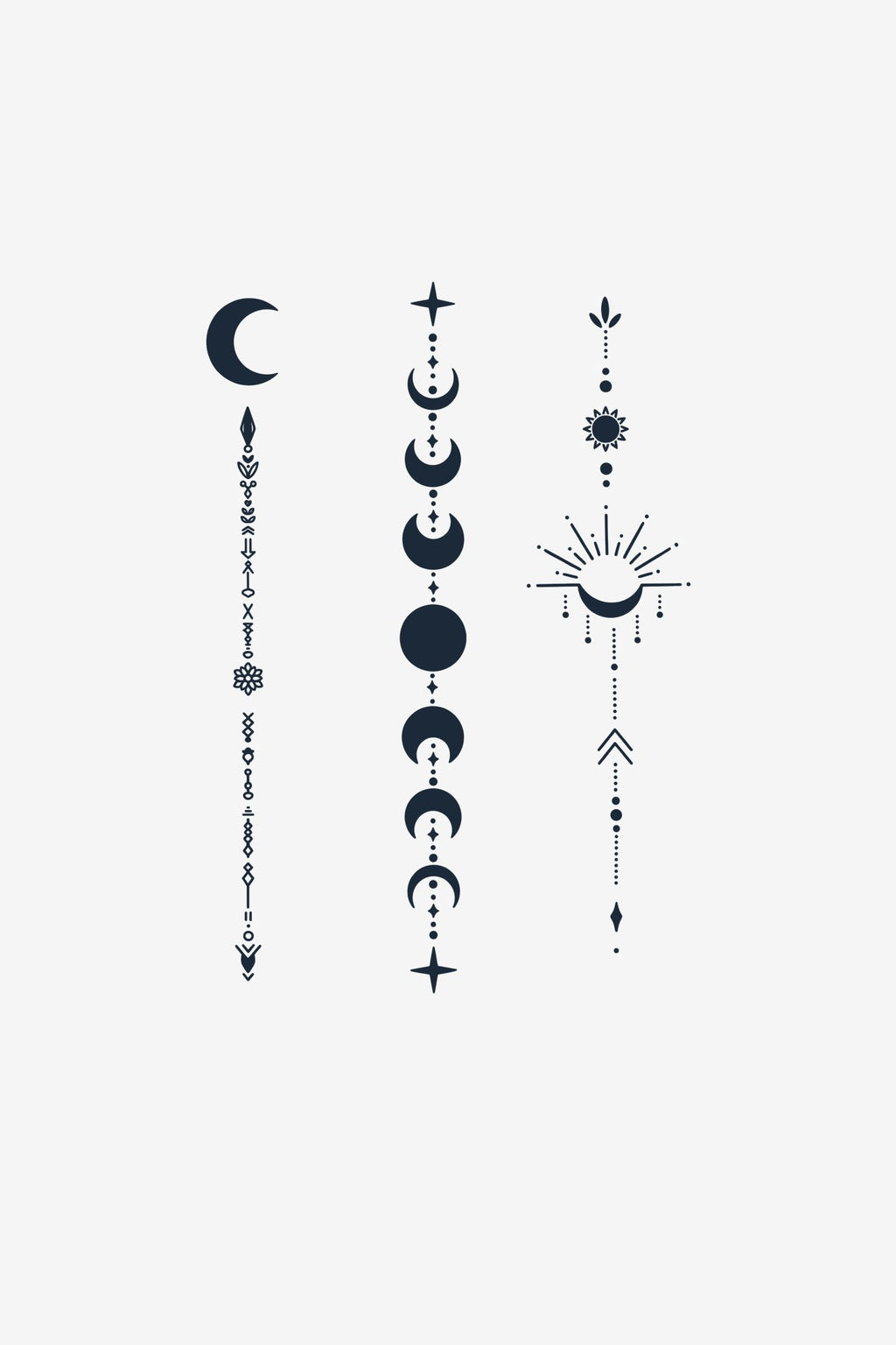 Coloană Celestă - tatuaj temporar Inklabs