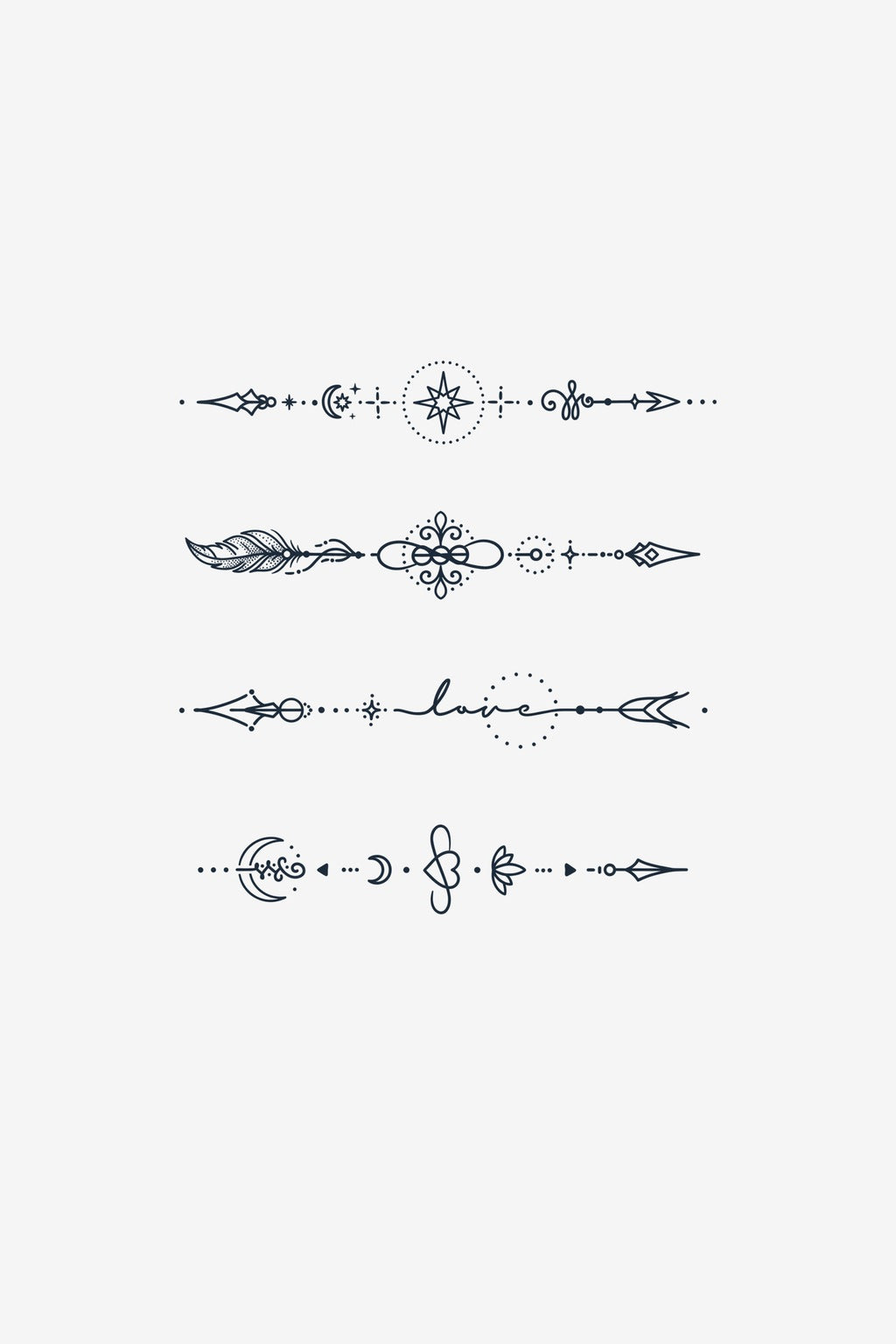 Set Ornamental - tatuaj temporar Inklabs