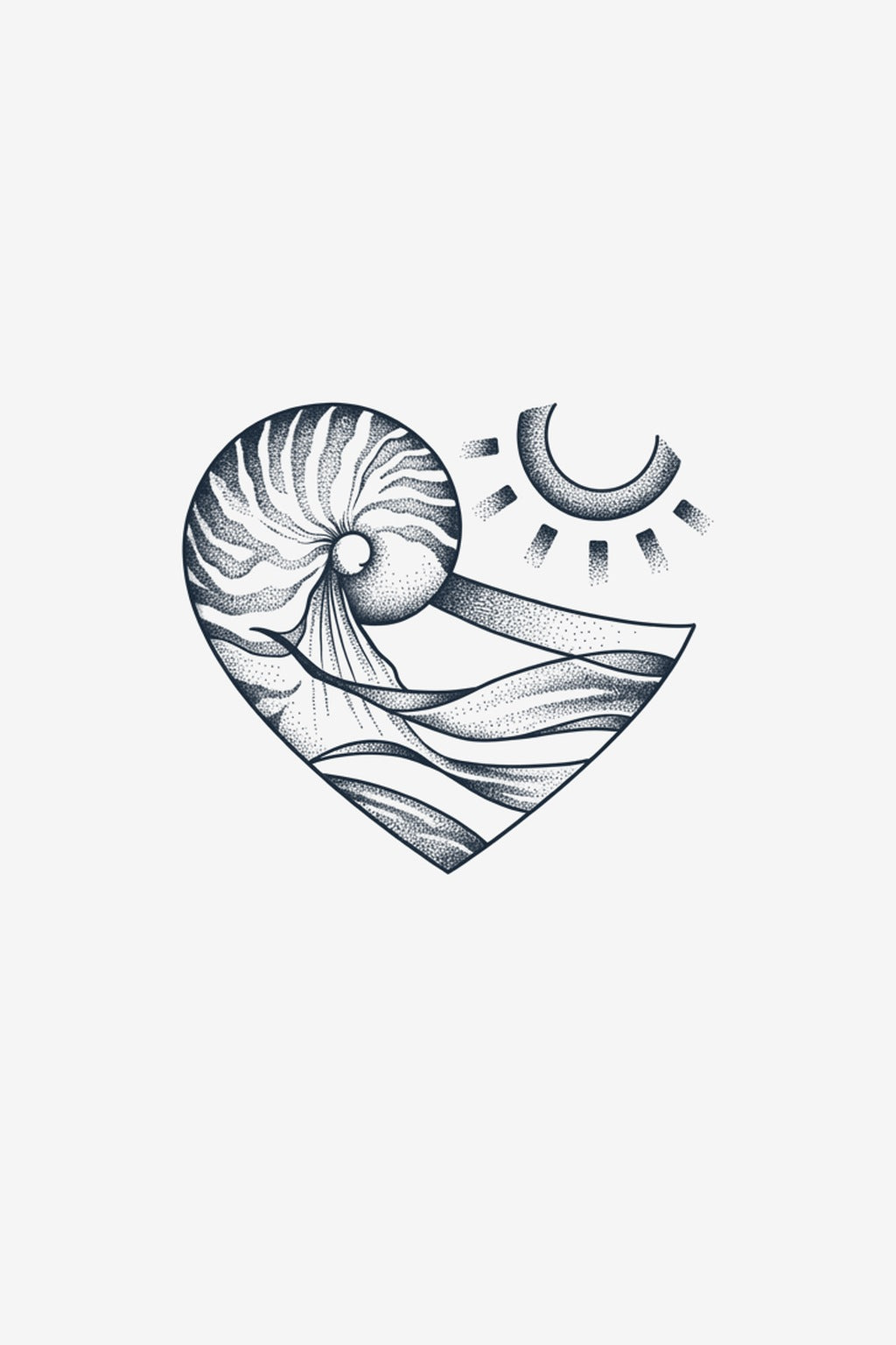 Inimă Marină - tatuaj temporar Inklabs