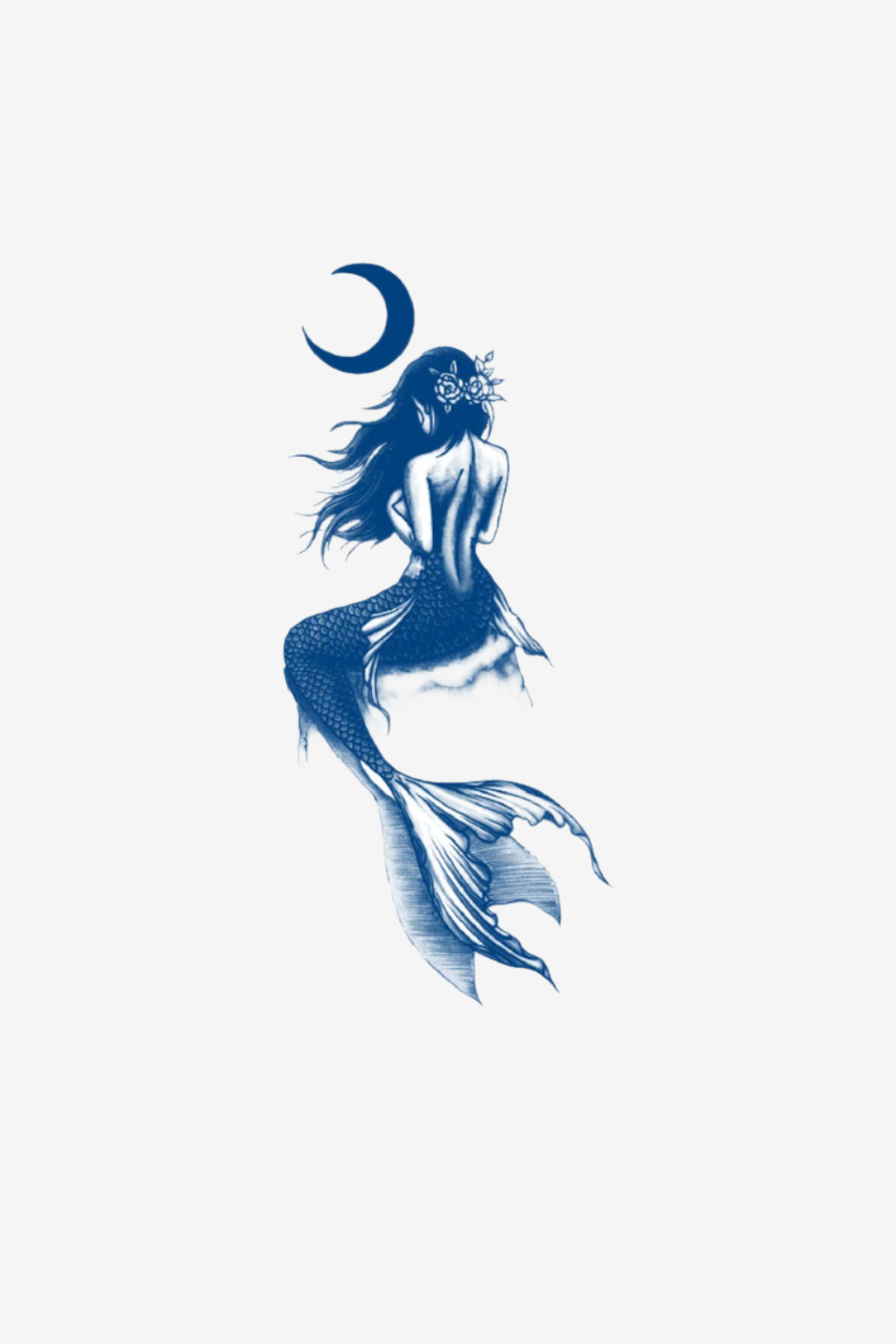 Sirena – Tatuaj Temporar Mitologic cu Elemente Marine și Feminine