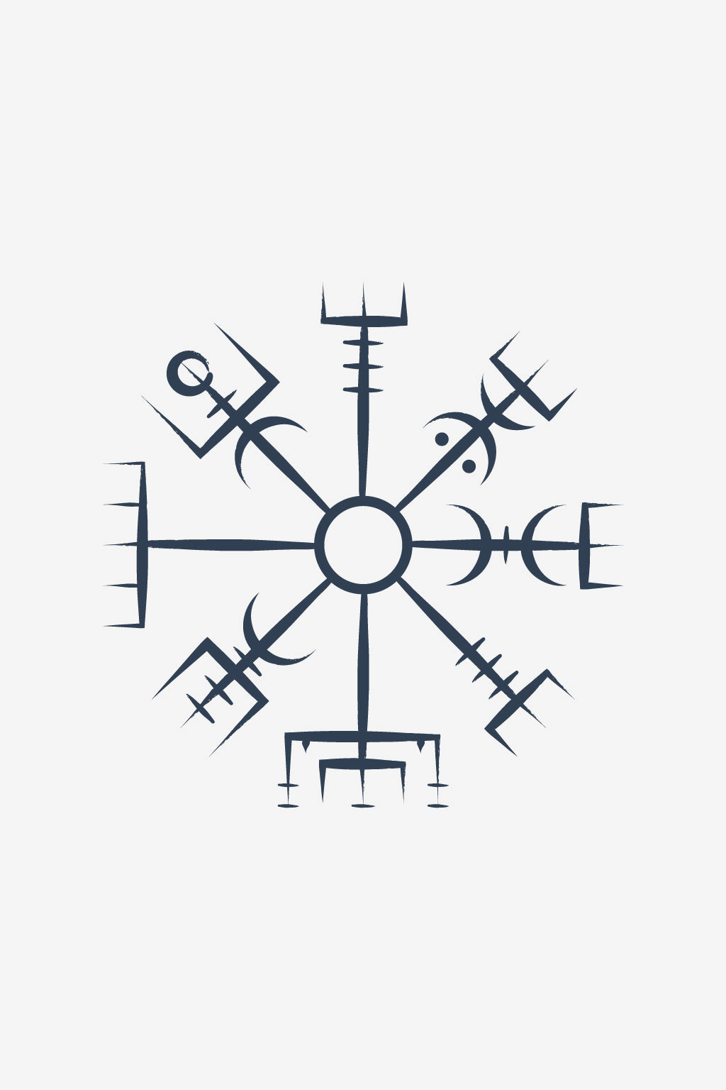 Tatuaj temporar cu simbolul islandez Vegvisir