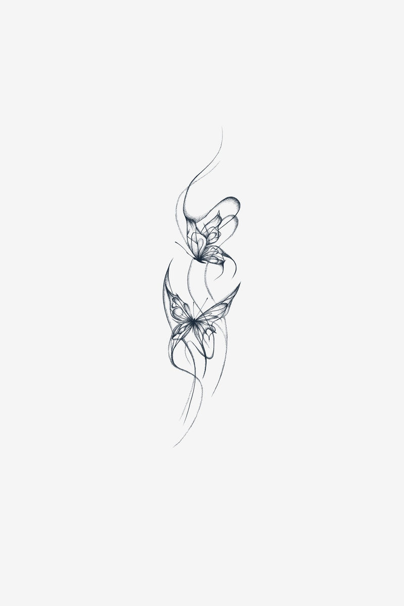 Dans de Fluturi - tatuaj temporar Inklabs
