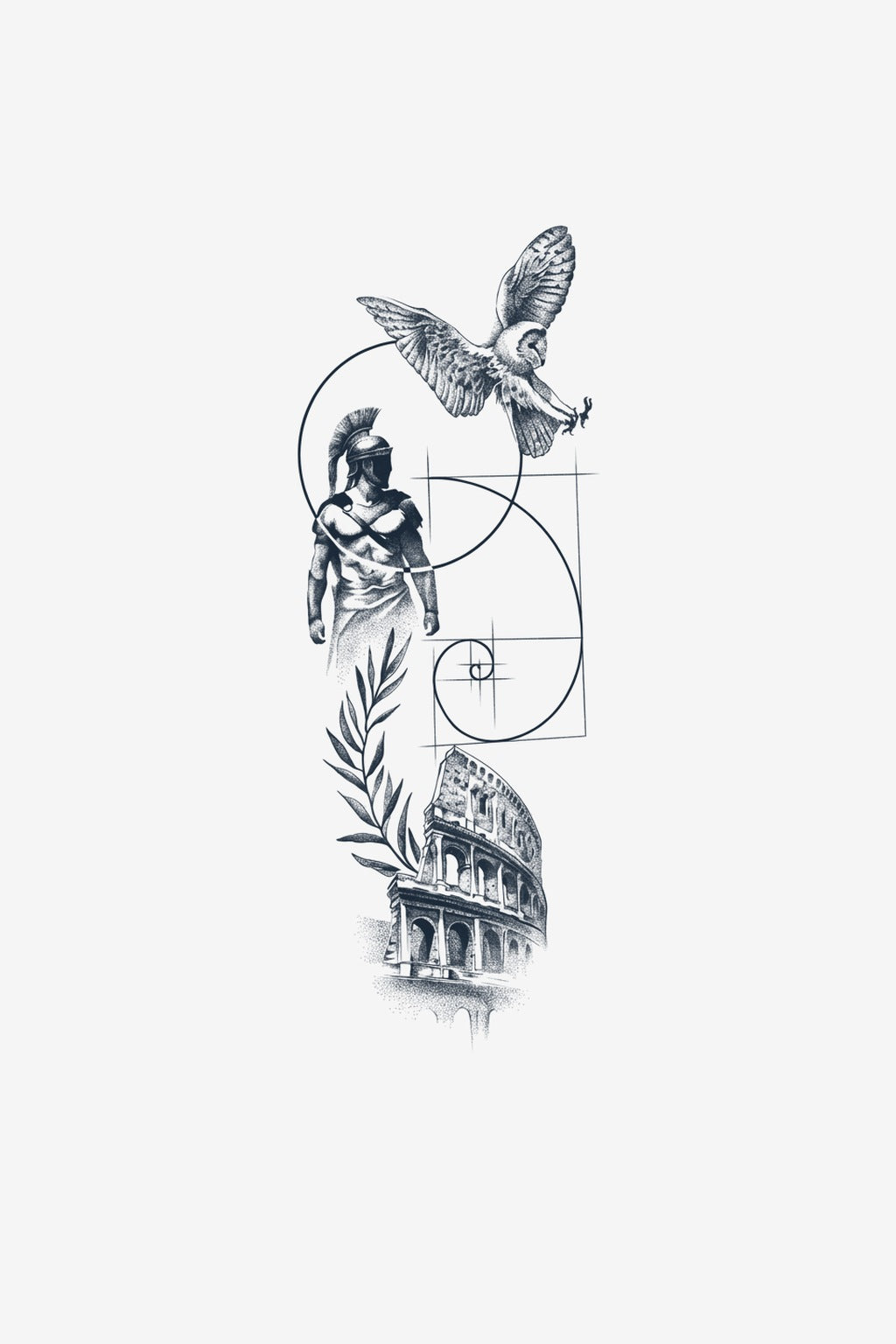 Atena Eternă - tatuaj temporar Inklabs