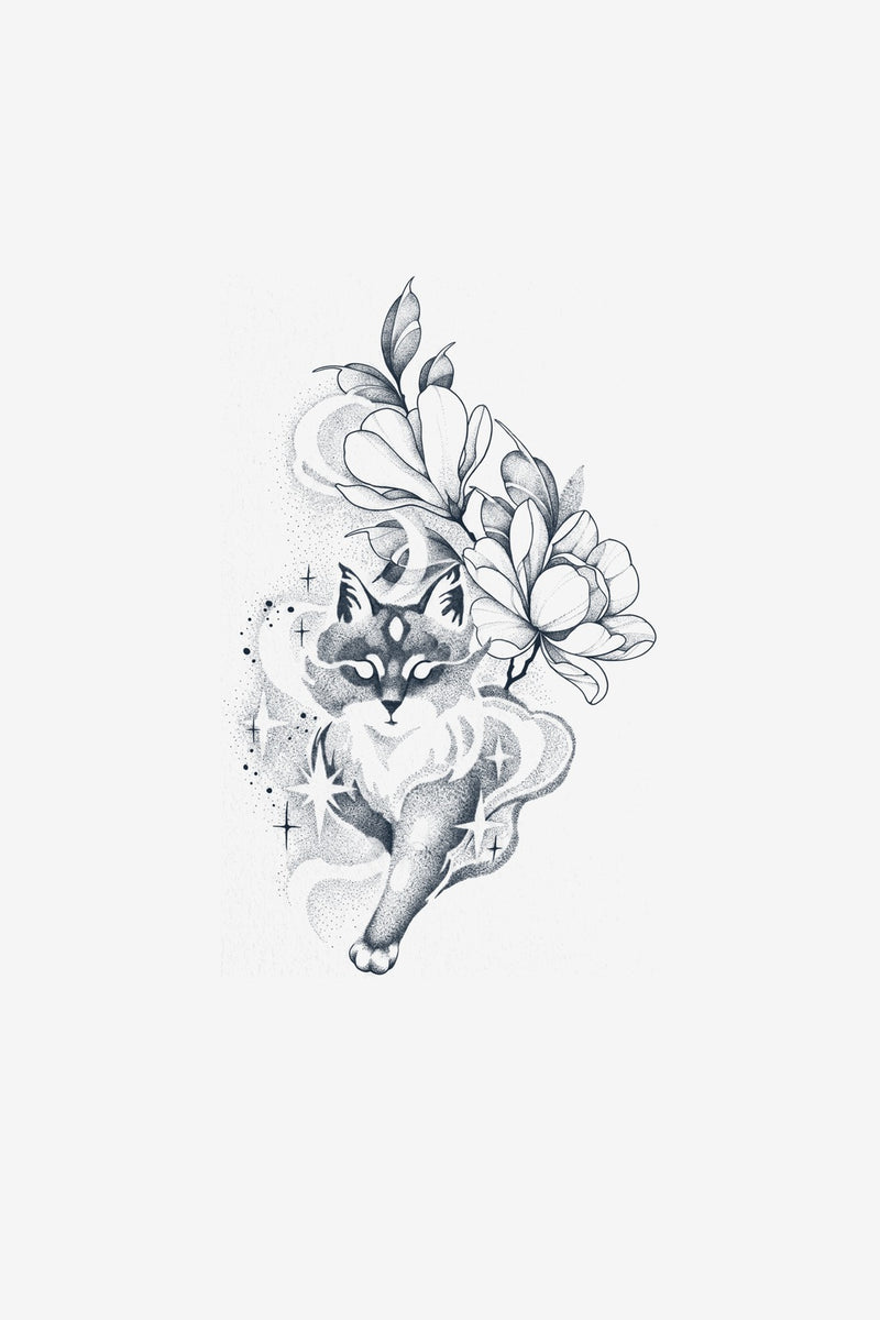 Felină Astrală - tatuaj temporar Inklabs