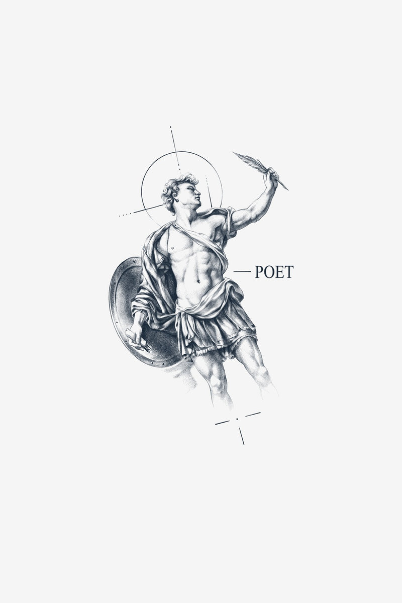 Poetul Antic - tatuaj temporar Inklabs