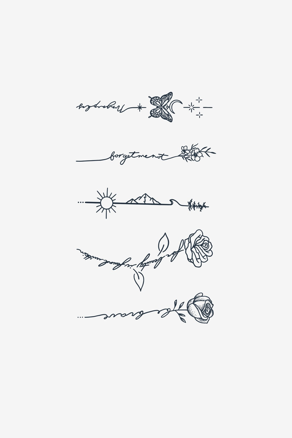 Rânduri Poetice - tatuaj temporar Inklabs