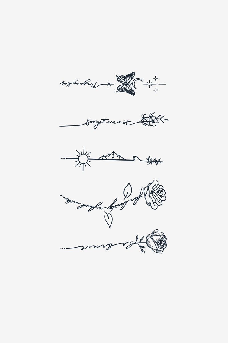 Rânduri Poetice - tatuaj temporar Inklabs