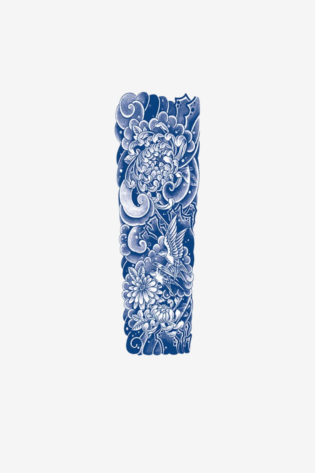 Tatuaj semipermanent cu flori și păsări Armonie