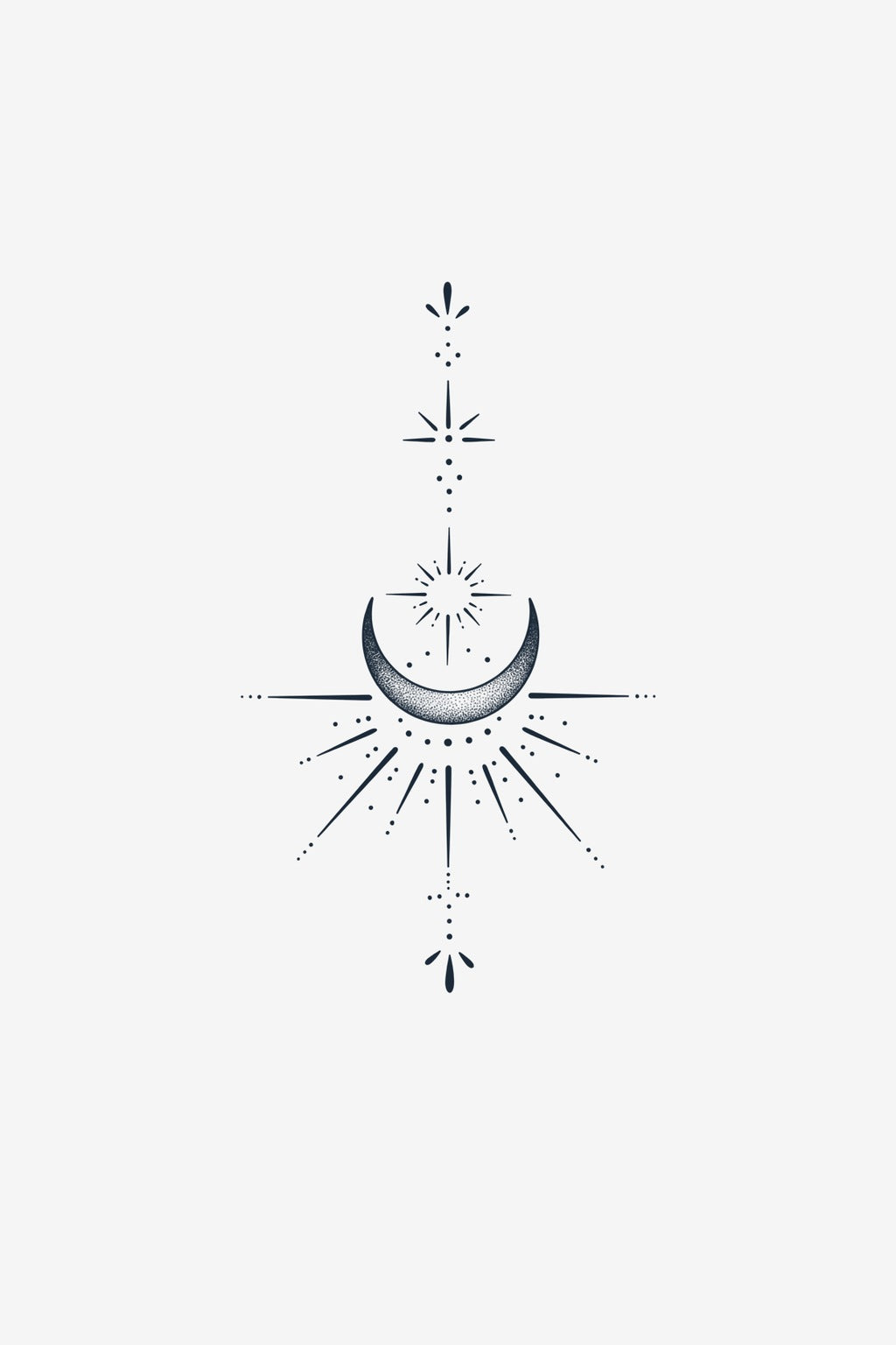 Semilună Radiantă - tatuaj temporar Inklabs