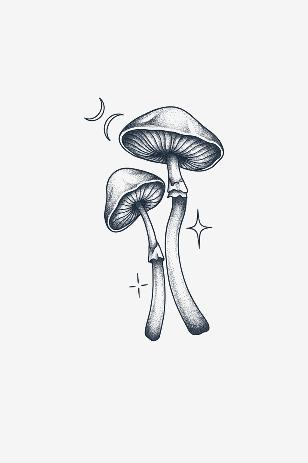Ciuperci Lunare - tatuaj temporar Inklabs