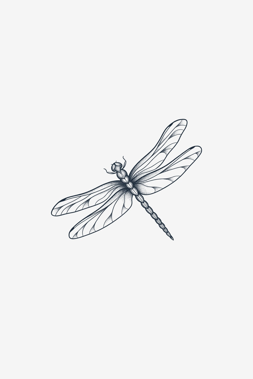 Libelulă Diafană - tatuaj temporar Inklabs