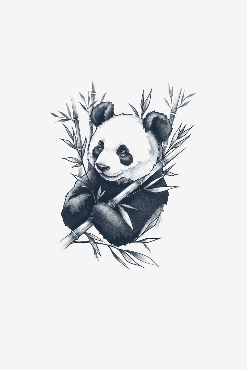 Panda Blând - tatuaj temporar Inklabs