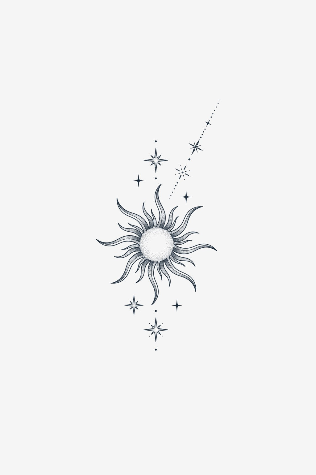 Soare Astral - tatuaj temporar Inklabs