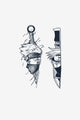Lamă Shinobi - tatuaj temporar Inklabs