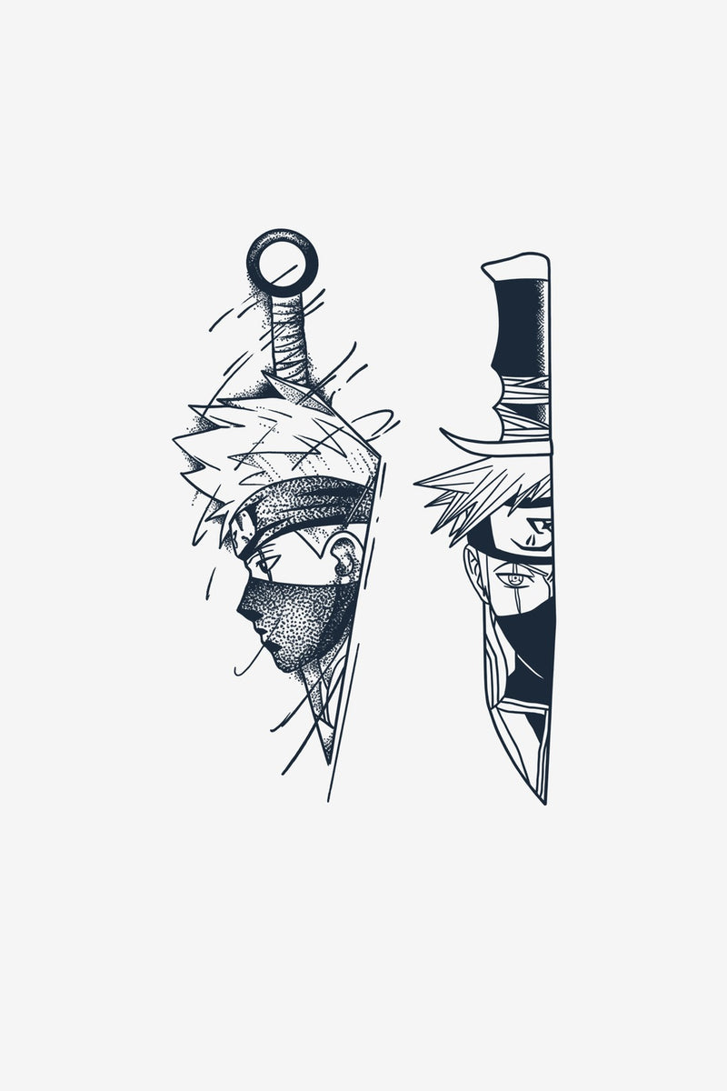 Lamă Shinobi - tatuaj temporar Inklabs