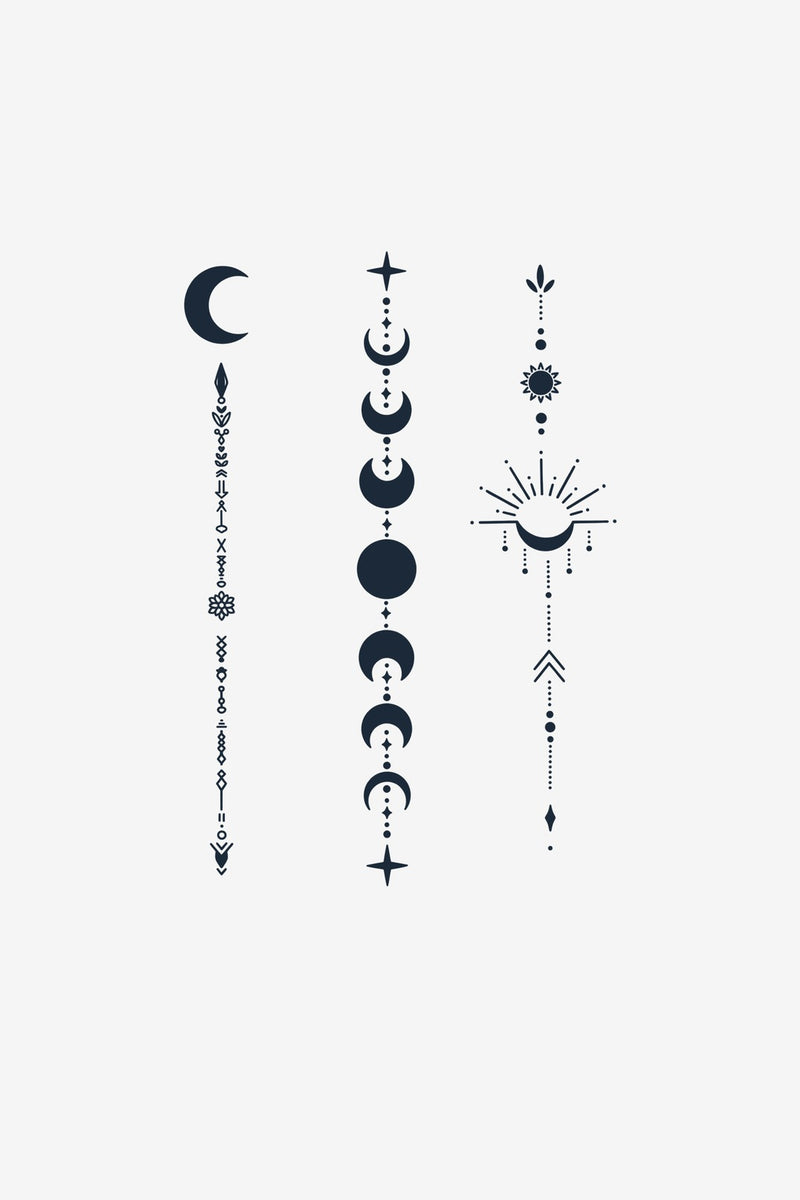 Coloană Celestă - tatuaj temporar Inklabs