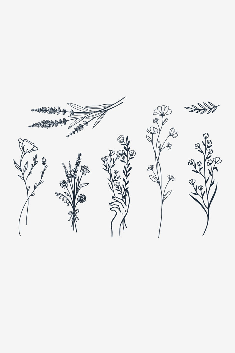 Colecție Botanică - tatuaj temporar Inklabs