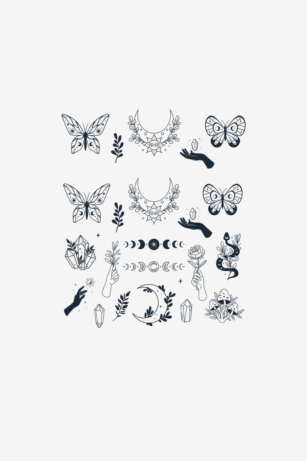 Set Mistic Lunar - tatuaj temporar Inklabs