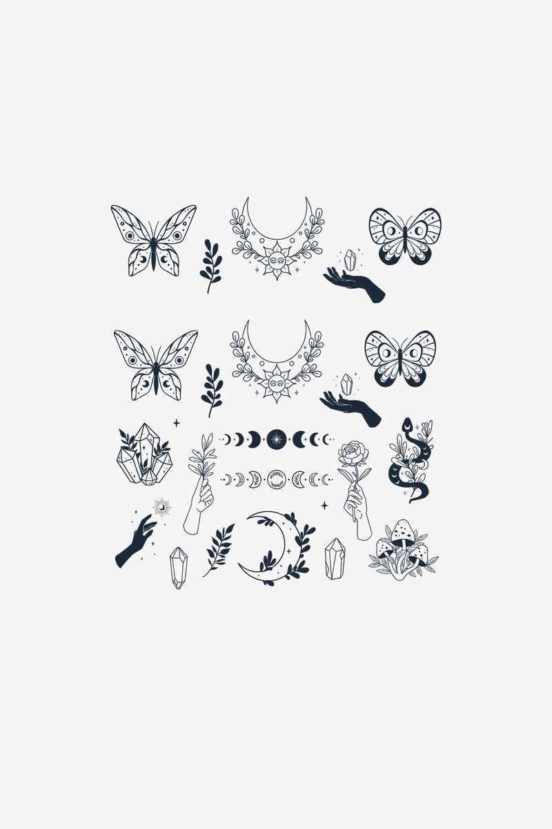 Set Mistic Lunar - tatuaj temporar Inklabs