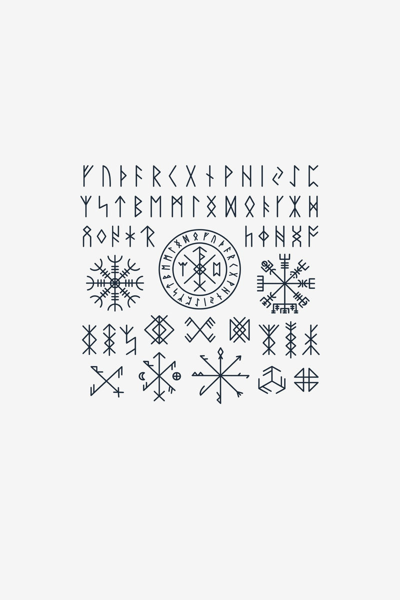 Alfabet Runic - tatuaj temporar Inklabs