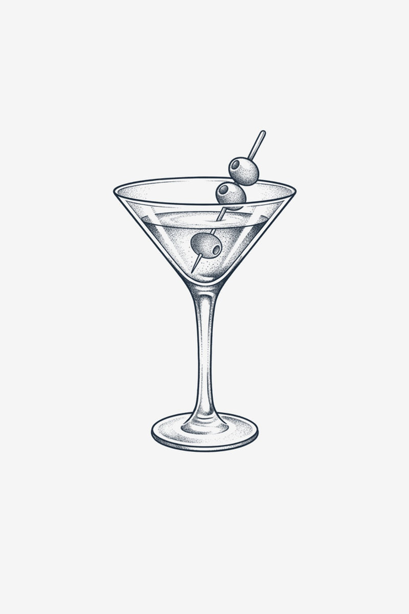 Martini - tatuaj temporar Inklabs