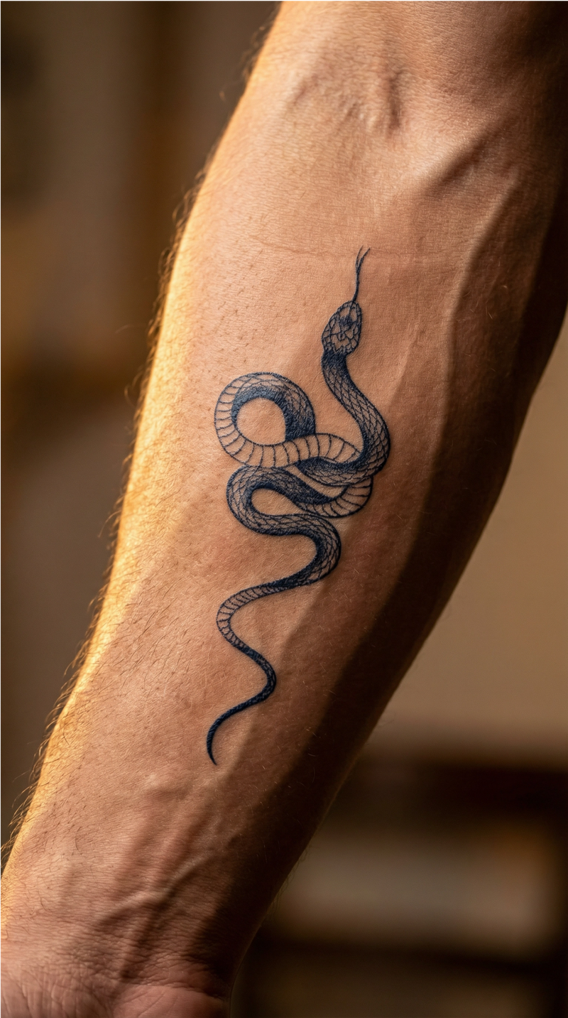 Graceful Snake Tattoo